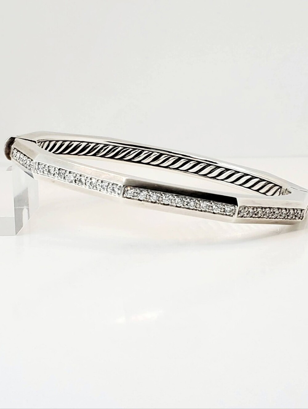 David Yurman 5mm Diamond Stax Faceted Bracelet
